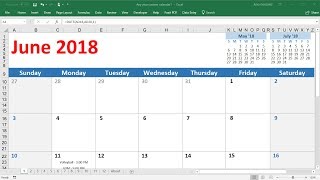 How To Create a Calendar In Excel 2016  VERY EASY [upl. by Yank942]