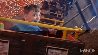 Train roller coaster ride with Barnaby and Bear themepark rollercoaster [upl. by Anilatac157]