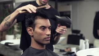 How to Use a Hair Dryer and Round Brush to Style Mens Hair  QUIFF STYLE  FOR MEN [upl. by Juno]