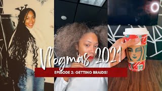 ✨VLOGMAS DAY 2 GETTING BRAIDS  Faceovermatter [upl. by Salokin379]