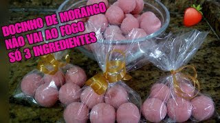 DOCINHOS DE MORANGO QUE NÃO VAI AO FOGO DOCINHO DE LEITE EM PÓ SABOR DE MORANGO [upl. by Ojiram]