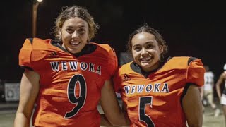 Two Wewoka Senior Girls Play In High School Football Game To Save Team From Forfeit [upl. by Negyam]