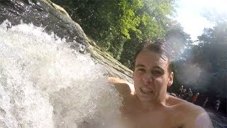 Insane Natural Water Slide Ohiopyle PA [upl. by Zenas824]