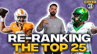 Reranking the AP Top 25 College Football Poll Tennessee Oregon Look to Move Up  Cover 3 Podcast [upl. by Asila802]