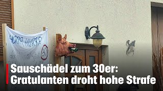 Sauschädel zum 30er Gratulanten droht hohe Strafe  kronetv NEWS [upl. by Etteyafal624]