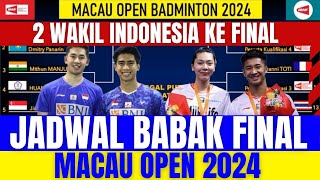 JADWAL FINAL MACAU OPEN‼️DejanGloria VS China SabarReza VS China 🔥🔥🔥 [upl. by Llekcor]