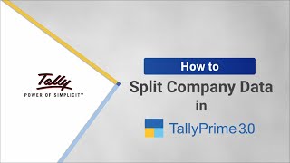 How to Split Company Data in TallyPrime  TallyPrime [upl. by Annenn]