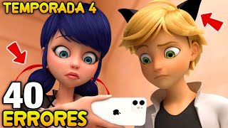 40 ERRORES ABSURDOS y COSAS SIN SENTIDO de Miraculous Ladybug Temporada 4  Parte 4 [upl. by Nauqaj]