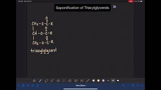 54 Saponification of triacylglycerols [upl. by Fillender]