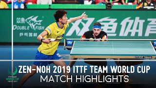 Timo Boll vs Maharu Yoshimura  ZENNOH 2019 Team World Cup Highlights Group [upl. by Viking125]