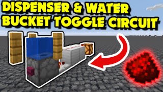 How to Make a Dispenser amp Water Bucket TOGGLE CIRCUIT Minecraft Redstone Tutorial [upl. by Aihtekal]