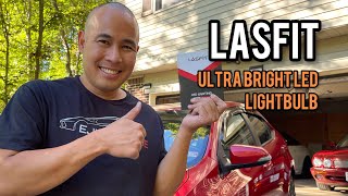 Toyota Corolla S How to ChangeUpgrade Headlight High Beam Lightbulb to LASFIT LED [upl. by Neelyk]