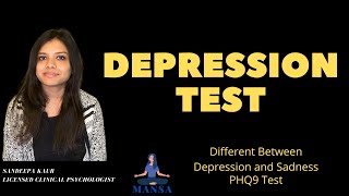 Depression Test  Sadness Vs Depression in Hindi PHQ9 Testdepression ke lakshan hindi [upl. by Ellenwahs335]