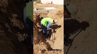 Repair damaged cable during digging work airport maintenance service electricianmusic [upl. by Orestes913]