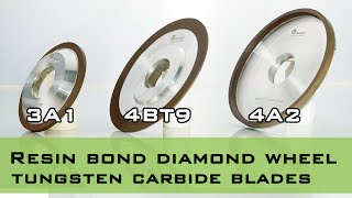 Resin bond diamond grinding wheel for tungsten carbide blade sharpening 3A1 4A2 4BT9 shorts [upl. by Htomit813]