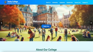 College Website Using HTML CSS  Complete Website Design Tutorial From Scratch In Hindi [upl. by Keung]