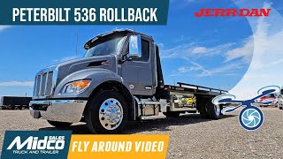 Peterbilt 536 JerrDan Rollback Tow Truck For Sale JerrdanCorp [upl. by Prud412]