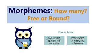 Morphemes How many Free or bound [upl. by Eiznikam]