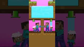 Take The Water Challenge Baby Steve Vs Noob Family  Minecraft Animation [upl. by Norean]