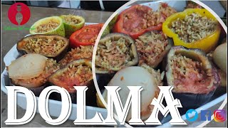 Dolma Receta Turca  Verduras rellenas gastronomía de Turquía [upl. by Nashner]