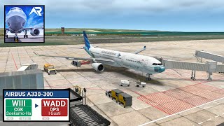 RFS Real Flight Simulator Garuda Indonesia A330  300 Jakarta  Denpasar  RFS Pro [upl. by Kenta]