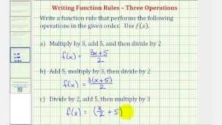 Ex Writing Function Rules  Three Operations [upl. by Drews]