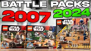 LEGO Star Wars CLONE TROOPER amp BATTLE DROID Battle Packs Comparison 2007 vs 2024 [upl. by Trebron294]