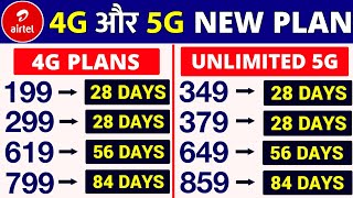 Airtel 4G or 5G New Plans Airtel Unlimited 5G New Plan  Free 5G Data Offer Airtel Plan Price Hike [upl. by Kress27]