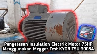 Cara Pengetesan Insulation Electrik Motor 75HP  Menggunakan Megger KYORITSU 3005A [upl. by Aztiley828]