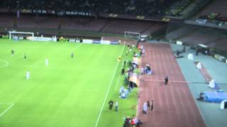 NapoliWolfsburg 22 23042015 Gol di Mertens Live in HD dalla Curva B [upl. by Cobb]