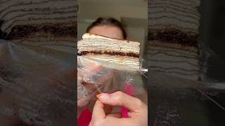 ASMR CREPE CAKE asmr shorts crepecake [upl. by Atinomar]