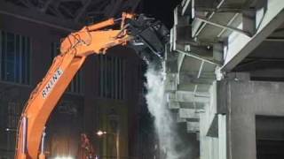 SR 99 Viaduct  Northbound onramp from First Avenue S Demolition [upl. by Rolecnahc]