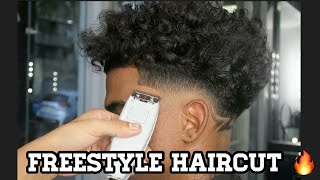 Freestyle Design Barber Tutorial  By Zay The Barber [upl. by Orville]