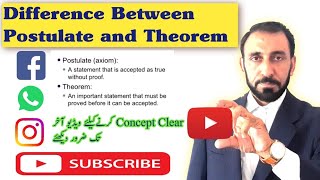 Difference between Postulate and TheoremMathsConcept with example [upl. by Van]