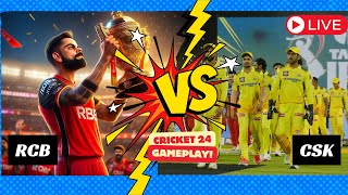 LIVE RCB VS CSK T10 MATCH cricket 24 IPL AUCTION IN C24 live cricket viral [upl. by Peedsaj]