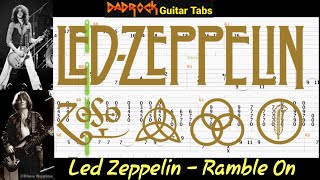 Ramble On  Led Zeppelin  Guitar  Bass TABS Lesson Rewind [upl. by Ozneral]