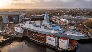 Royal Navy’s Fifth Type 26 Frigate HMS Sheffield start construction [upl. by Berghoff]