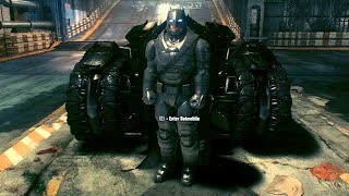 BVS BATFLECK ARMOR amp DARK BATMOBILE MOD GAMEPLAY BATMAN ARKHAM KNIGHT [upl. by Adnorrahs]