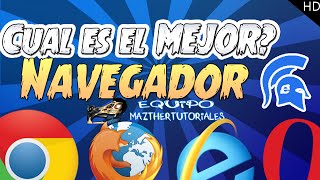 Cual es el MEJOR Navegador de INTERNET [upl. by Akinit]