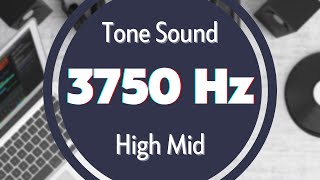 3750 Hz Frequency Sound Tone Audio Signal Sine Waveform High MID [upl. by Gnat258]