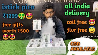 Eleaf istick pico  unboxing video  smoke test  full setup  price ₹1299🤩🤯 [upl. by Pantheas]