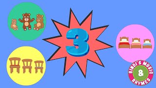 Number 03  Goldilocks amp The Three bears Nursery Rhymes for kids  Bindis Music amp Rhymes [upl. by Eelrebmyk]