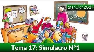 Tema 17 Simulacro N°1  Mes de Marzo  PROYECTO HIPARCO 2024 T17032024 [upl. by Narok582]