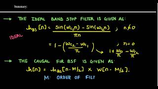 Mod3 Lec10 Design of Band StopReject Filter [upl. by Blalock]