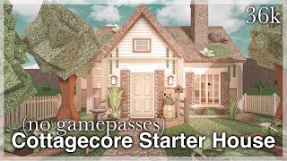 Bloxburg  Cottagecore Starter House Speedbuild no gamepasses [upl. by Ain]