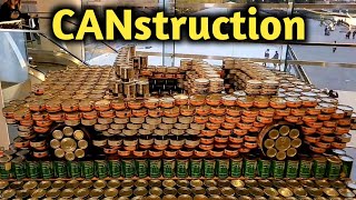 Canned Food SCULPTURES 🥫 CANstruction at Brookfield Place NYC [upl. by Jenette]