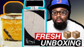 UNBOXING LATTAFA NAJDIA AND PURE OUDI unisex FRAGRANCES [upl. by Lemuel]