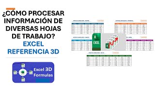 ¿CÓMO PROCESAR INFORMACIÓN DE DIVERSAS HOJAS DE TRABAJO  EXCEL REFERENCIA 3D FÓRMULA 3D [upl. by Hylan303]