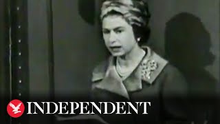 Queen Elizabeth delivers speech in French during Quebec 1964 visit [upl. by Edana]