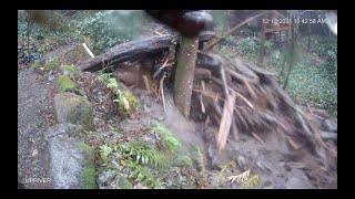 Debris flow on December 13th near Boulder Creek CA [upl. by Lauhsoj]